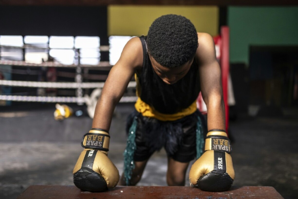 Professional boxer Prince 'The Buss' Larbi trains at Jamestown's Will Power Boxing Gym
