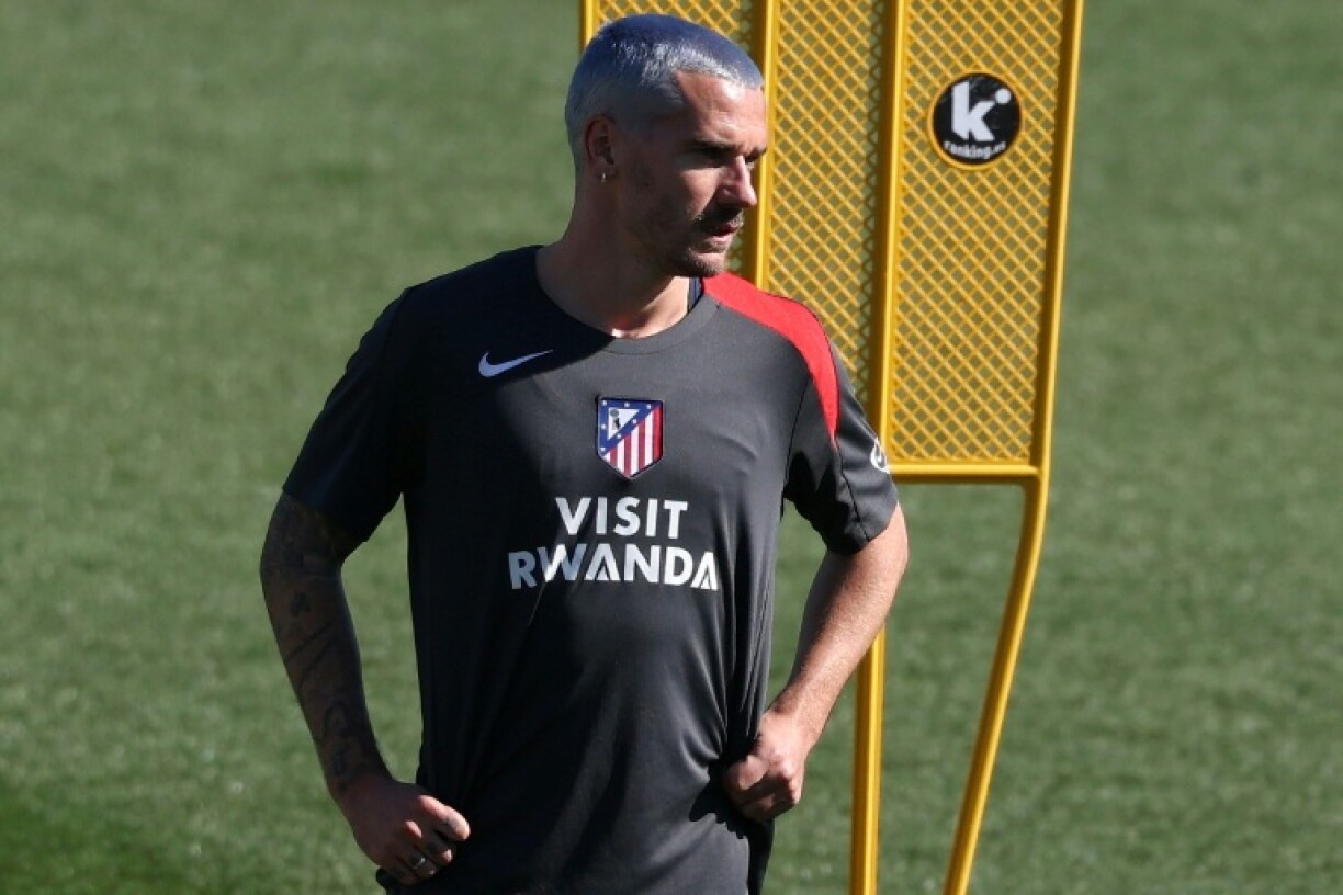 L'attaquant français de l'Atlético Madrid, Antoine Griezmann, participe à une séance d'entraînement au centre d'entraînement du club à Majadahonda, dans la banlieue de Madrid, le 23 février 2026