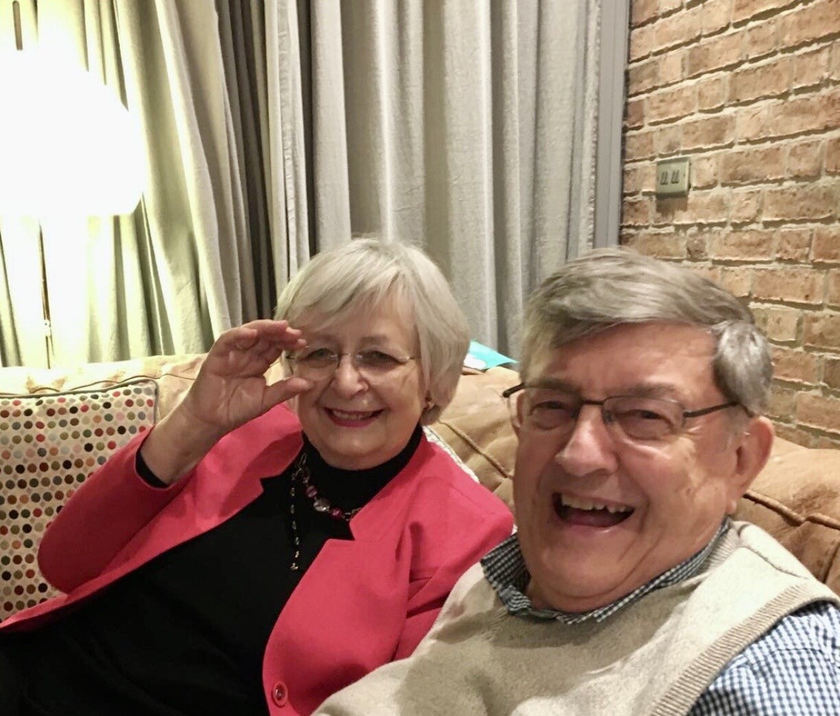 Mairéad and Tom Cranfield today, in 2023, having lived in Luxembourg for some 50 years.