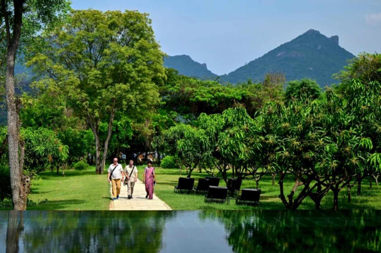 The hotel is on the shores of Lake Kandalama in the green hills of central Sri Lanka