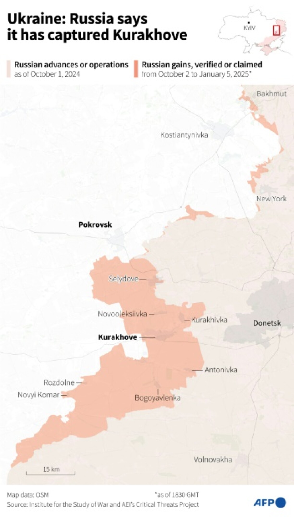 Moscow has been advancing on the front line for months