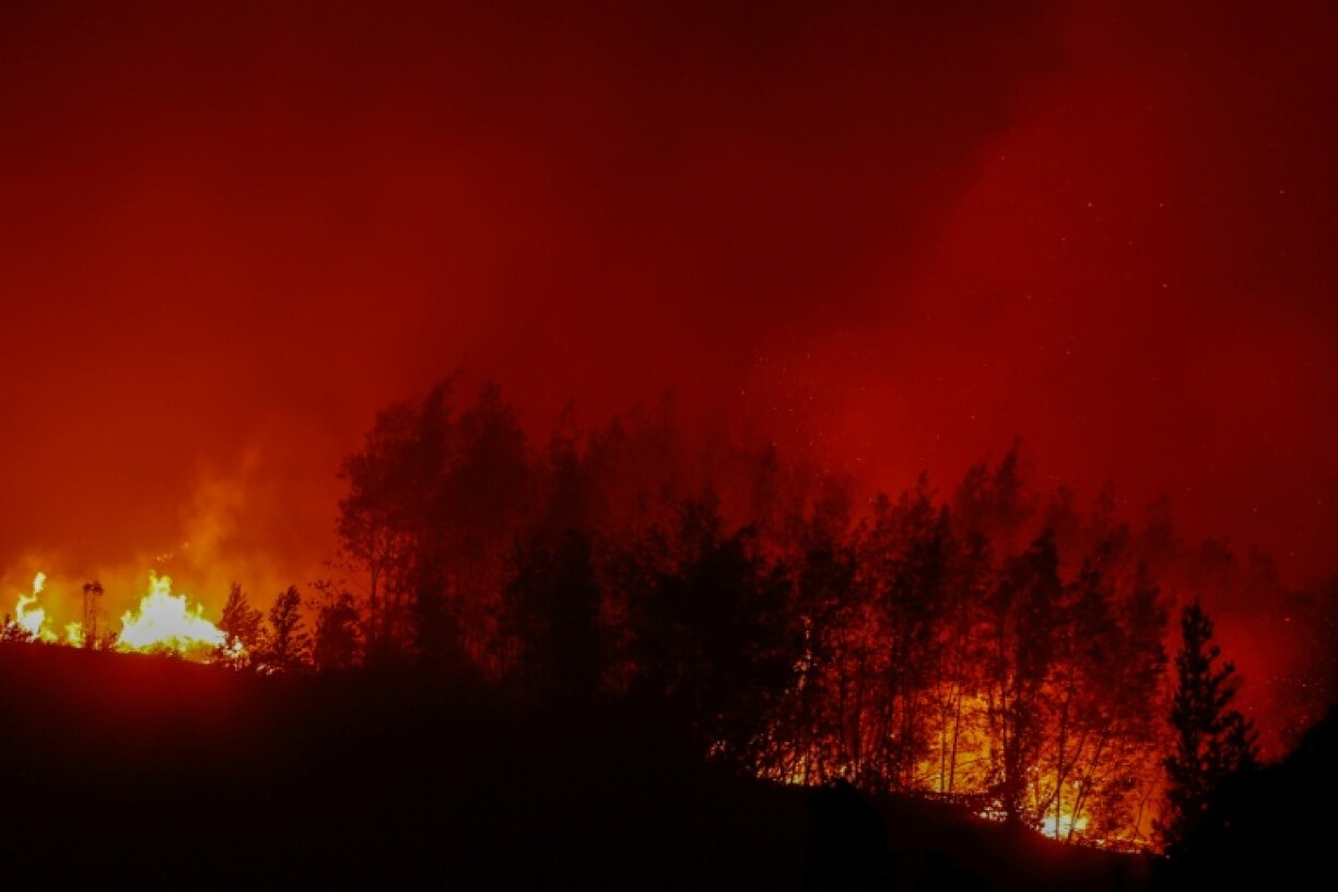 Un incendie de forêt à Florida, près de la ville de Concepción, au Chili, le 20 janvier 2026