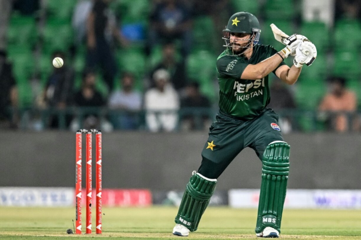 Pakistan captain Salman Agha on his way to a career best 56