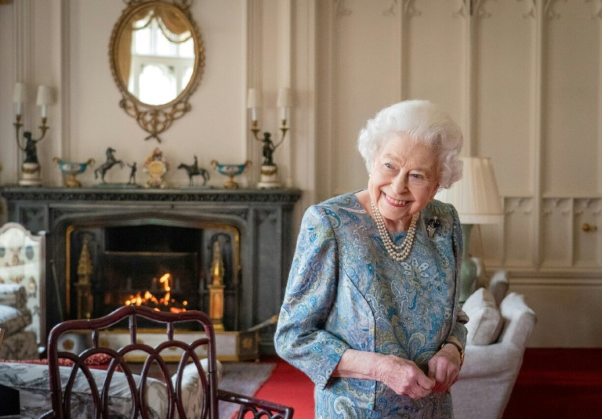 La reine Elizabeth II le 28 avril 2022 au château de Windsor
