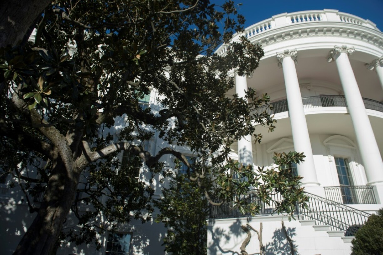 The Jackson Magnolia is seen next to the South Portico of the White House in January 2018