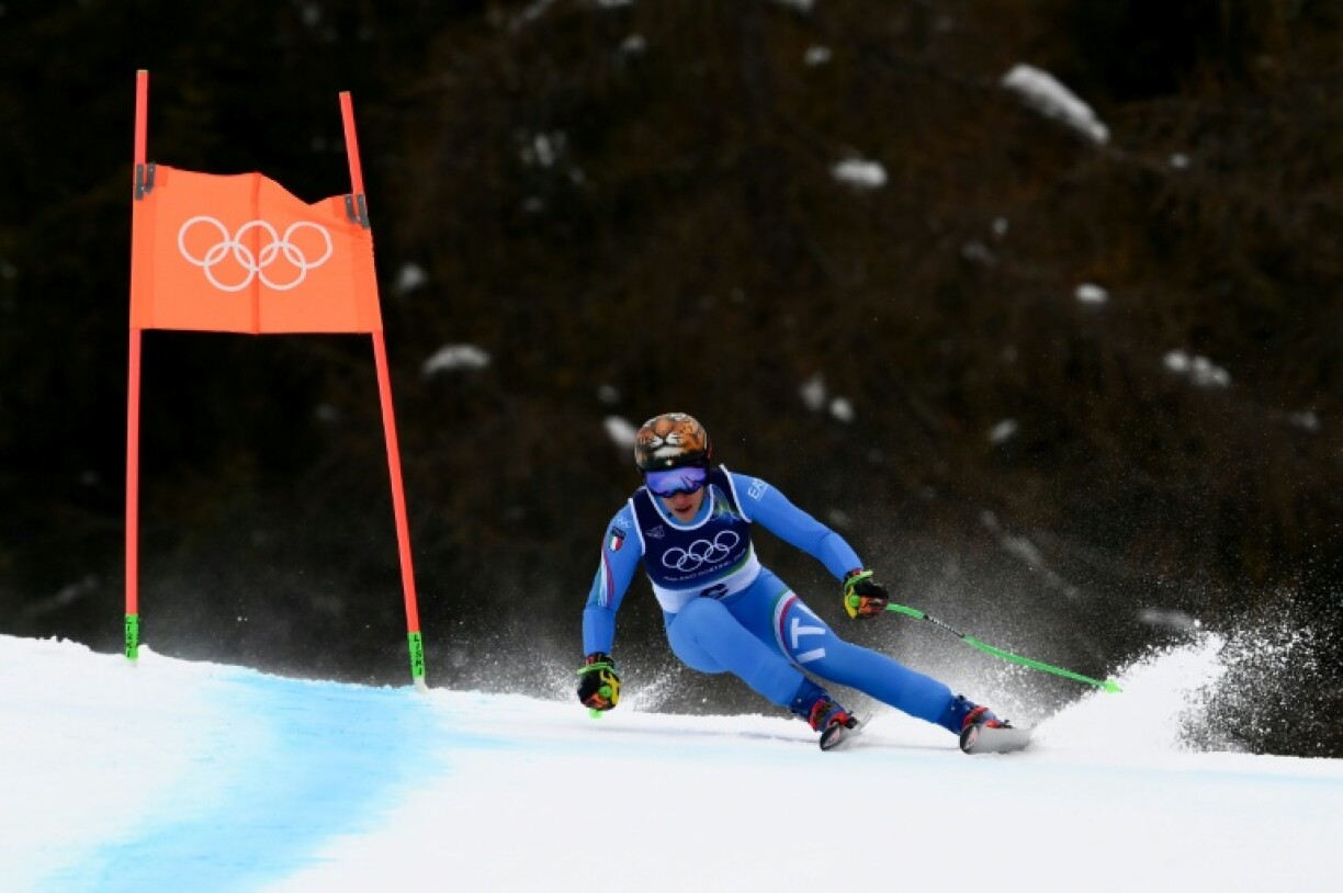 Federica Brignone lors du super-G des Jeux olympiques de Milan Cortina, le 12 février 2026
