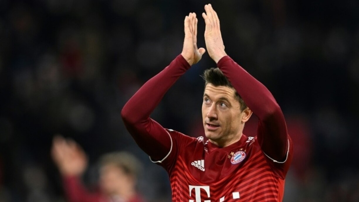 L'attaquant du Bayern Robert Lewandowski à la fin du match de Ligue des champions contre Salzbourg, le 8 mars 2022 à Munich