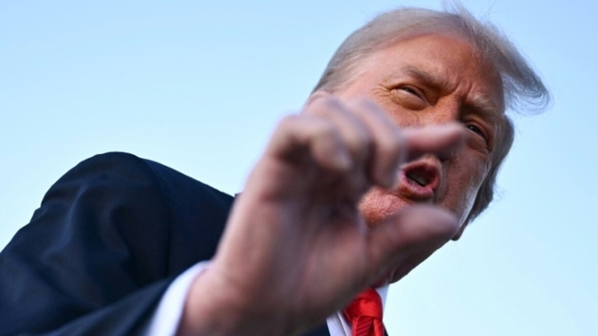 Le président américain Donald Trump à la base aérienne d'Andrews, dans le Maryland, le 7 septembre 2025