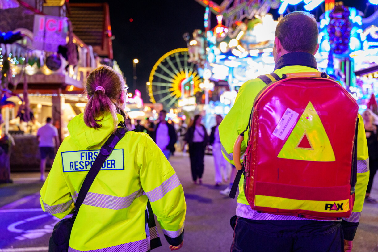 All Dag waren Ekippe vum CGDIS op der Schueberfouer am Asaz