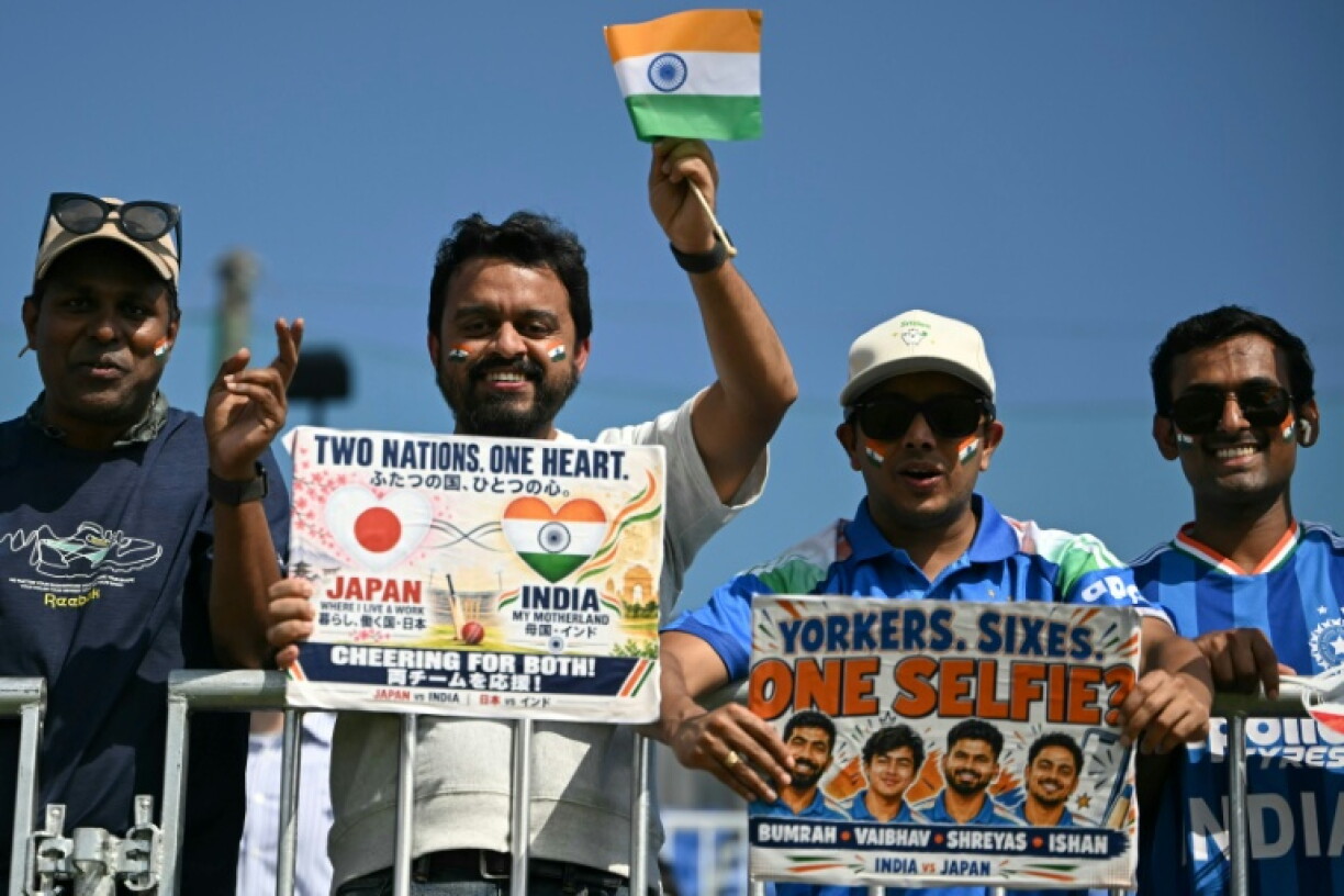 The Asian Games cricket final between India and Pakistan took place on a converted baseball field in Japan