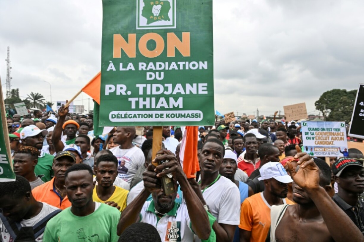 A poll ban on former president Laurent Gbagbo and also former Credit Suisse CEO Tidjane Thiam has angered some voters who say the candidates who remain are not for them