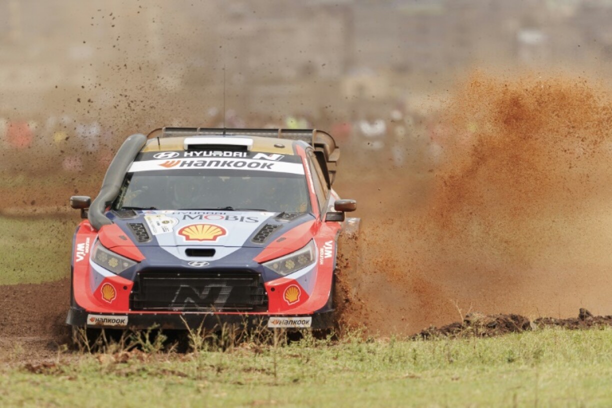 Ott Tanak throws up dust in the Kenya Rally
