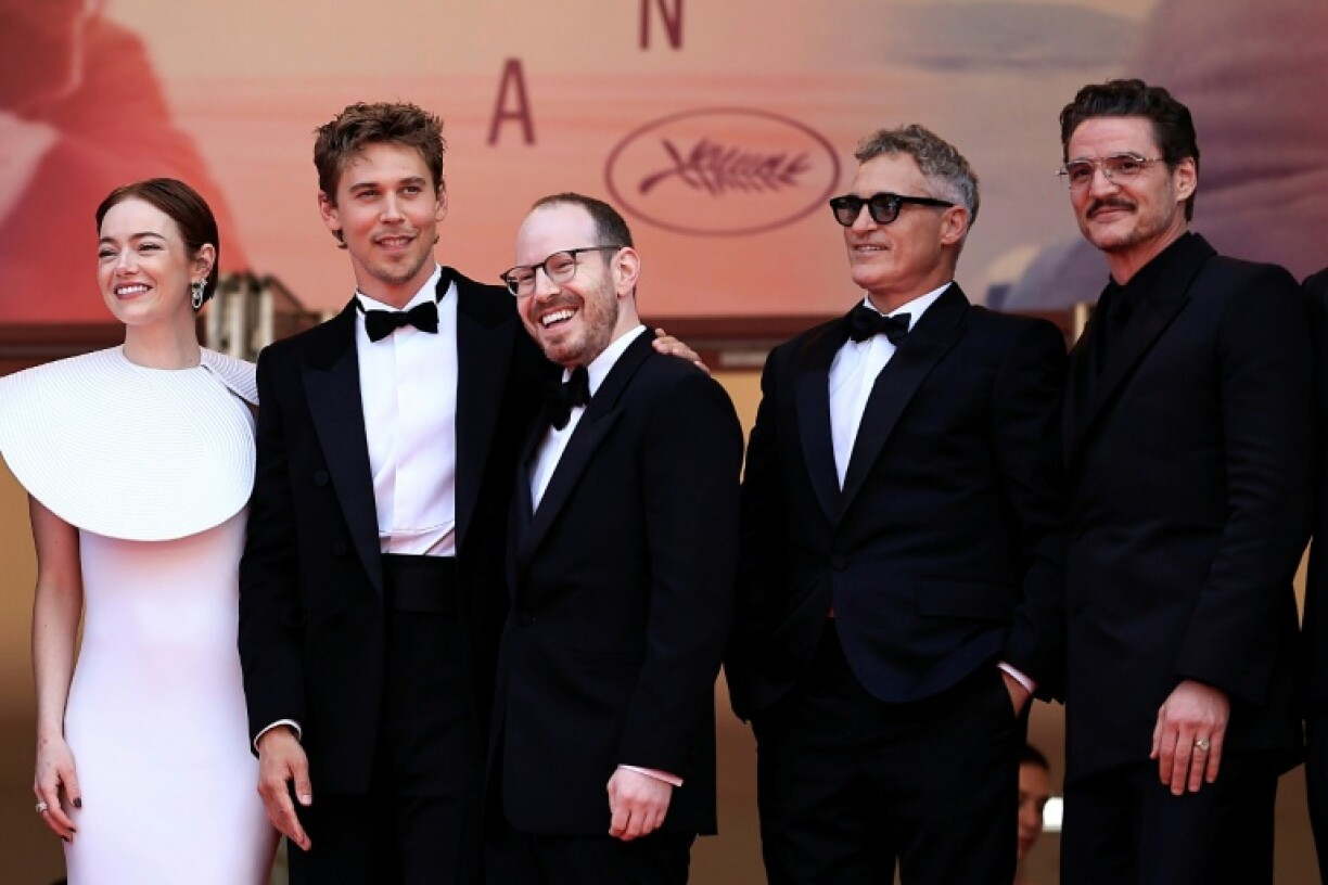 Emma Stone, Austin Butler, Ari Aster, Joaquin Phoenix and Pedro Pascal arrive for the screening of