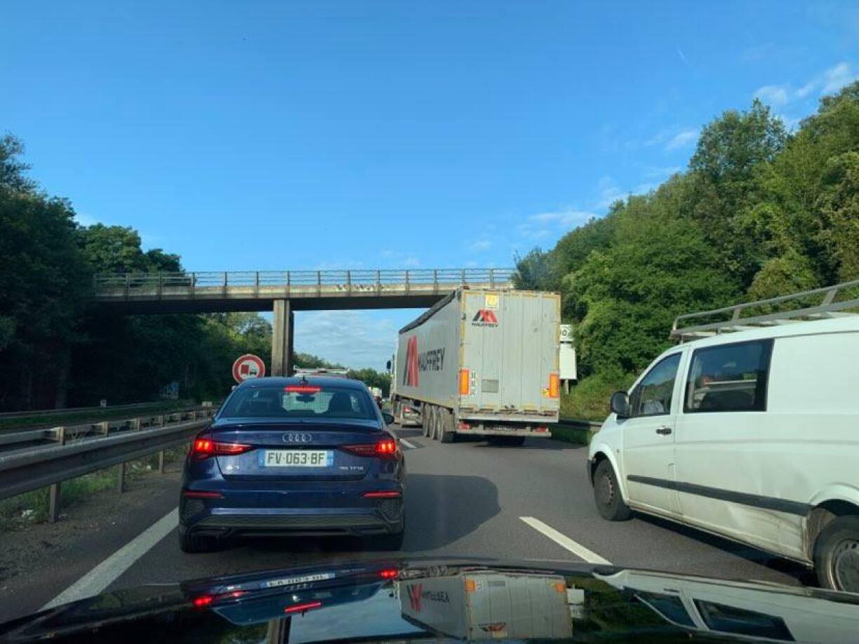Une photo prise sur l'A31 le 11 août vers 8h15