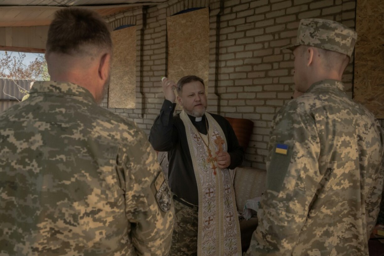 Military chaplains were bringing Easter services to soldiers near the front