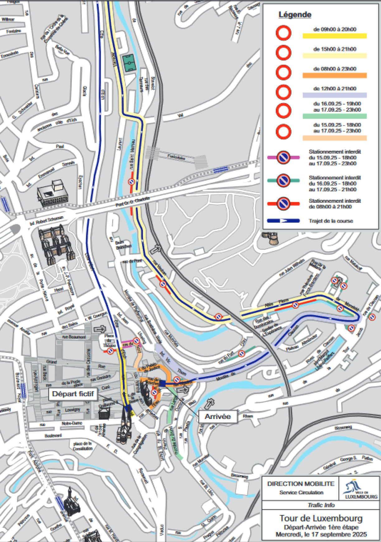 Les barrages prévus dans le cadre de la 1ère étape.