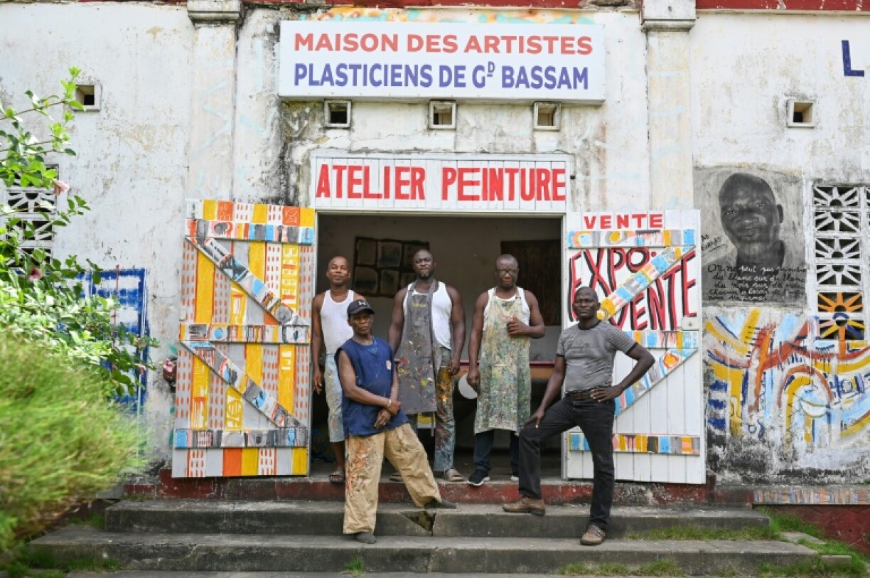 Artists congregate at the Artists' House in Grand-Bassam, which lies 30 kilometres (19 miles) from Abidjan