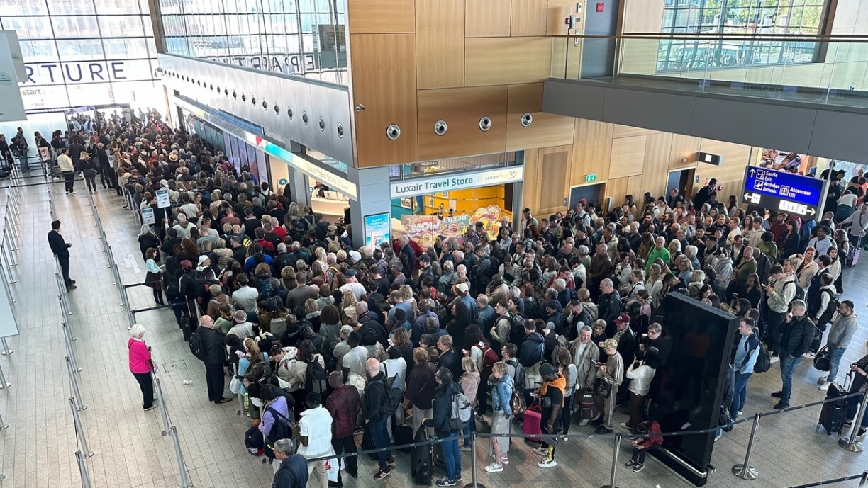 La situation à l'aéroport du Findel à 10h