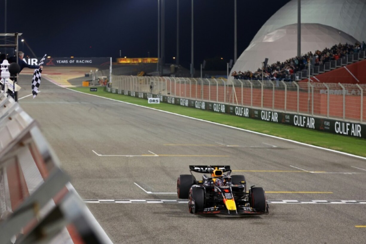 Max Verstappen coasting to victory in Sakhir last year