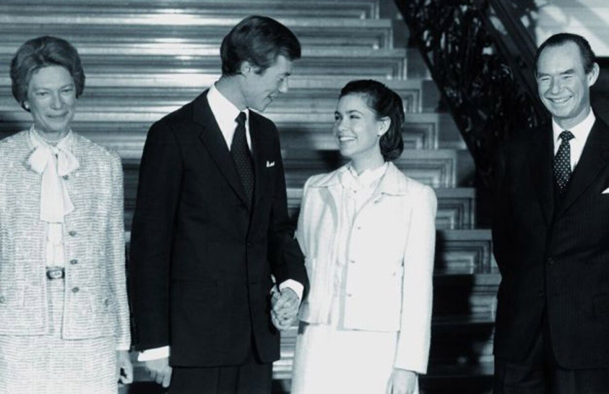 A royal engagement: Grand Duke Henri and Maria Teresa make their announcement on 8 November 1980.