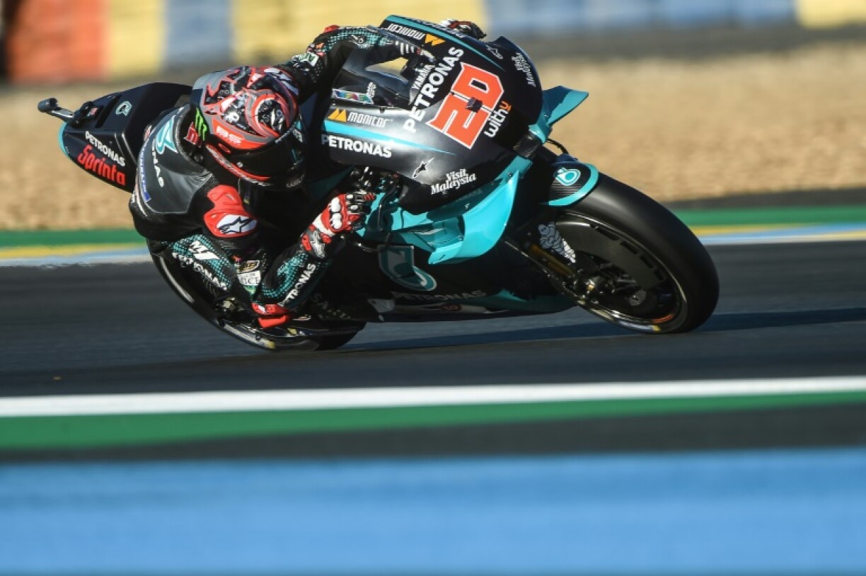 Fabio Quartararo lors des essais libres 3 MotoGP du GP de France, au Mans, le 10 octobre 2020