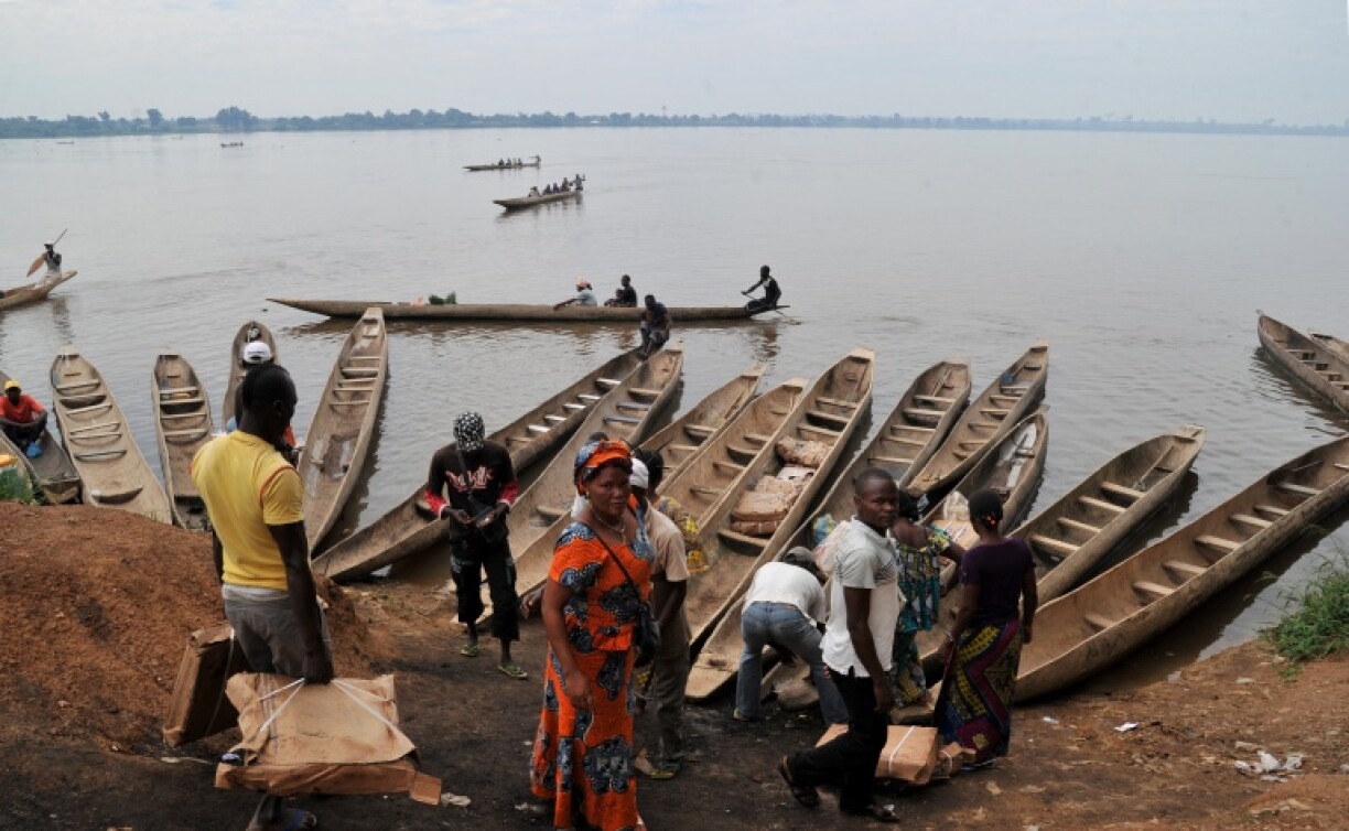 The Oubangui river is a key waterway connecting the DRC and CAR