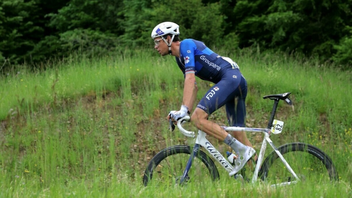 Kevin Geniets sur le Critérium du Dauphiné en juin 2024.