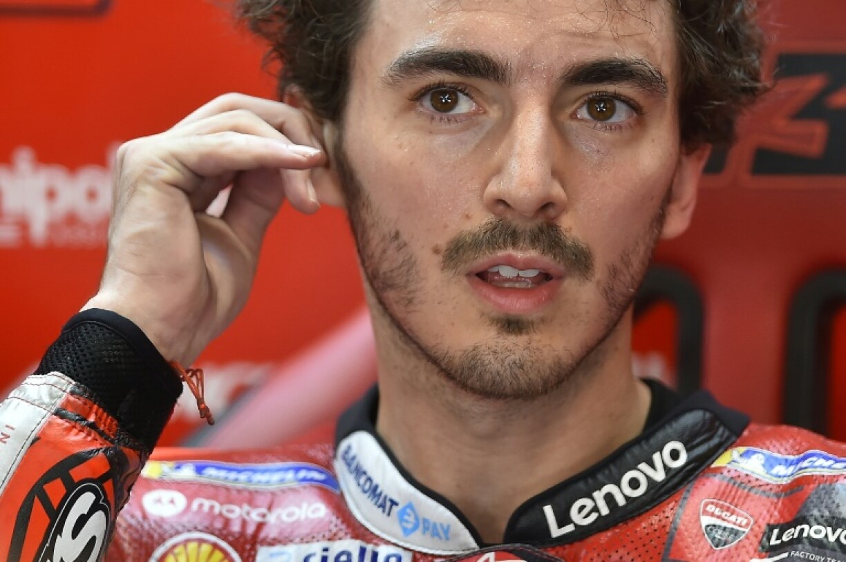 L'Italien Francesco Bagnaia pendant les essais libres du Grand Prix de Catalogne à Montmelo, près de Barcelone, le 4 juin 2022