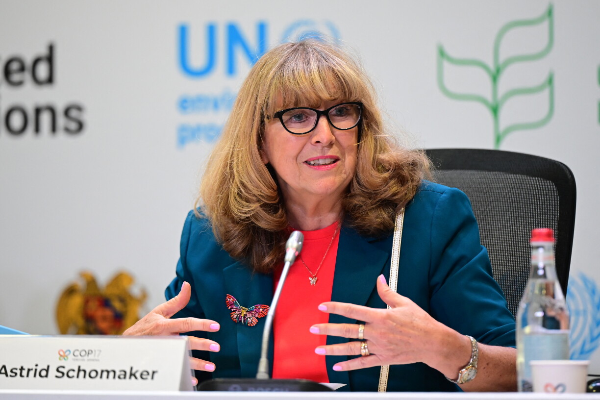 Astrid Schomaker, secrétaire exécutive de la Convention sur la diversité biologique, à Erevan.