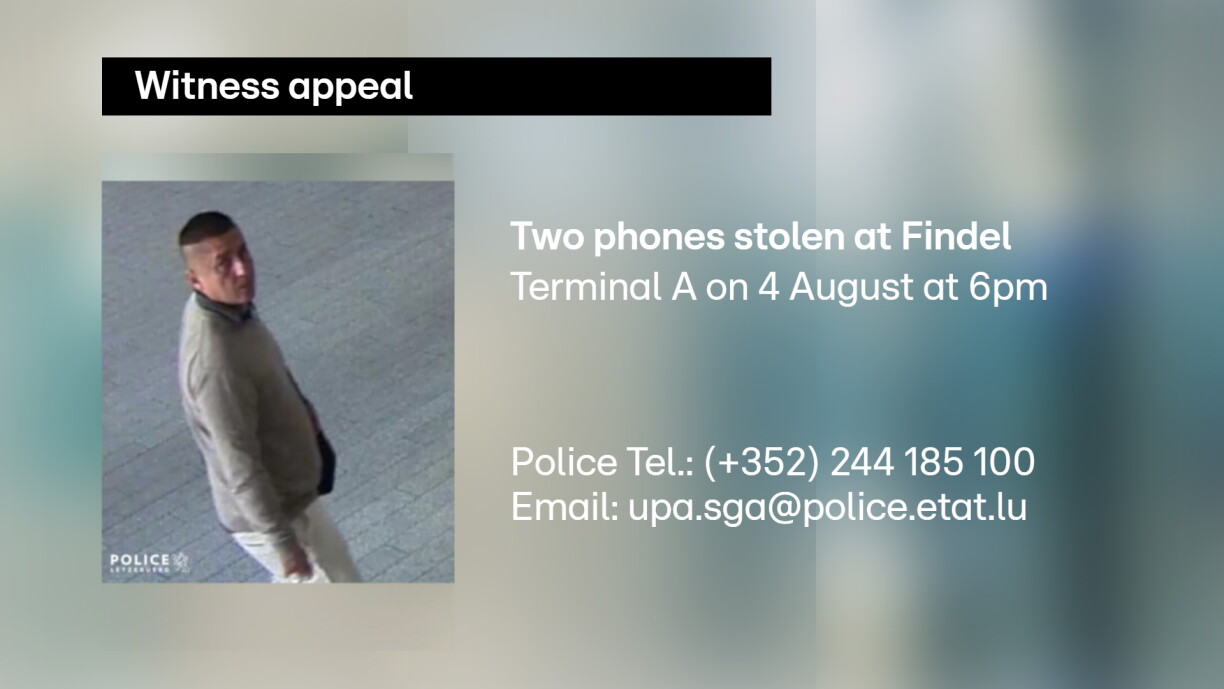 Police seek suspected phone thief at Findel