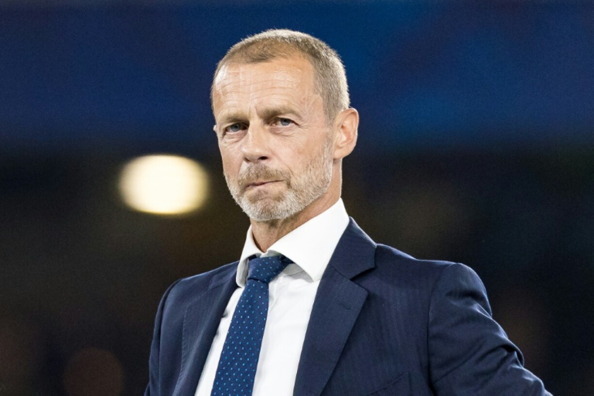 Le président de l'UEFA, Aleksander Ceferin, assiste au match de Supercoupe opposant le Paris Saint-Germain (PSG) à Aston Villa, à Salzbourg, en Autriche, le 12 août 2026
