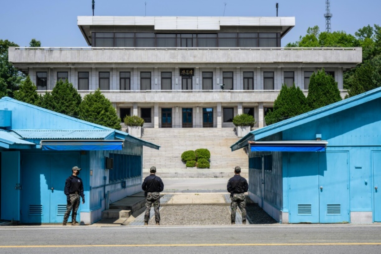 The Joint Security Area (JSA) of the Demilitarized Zone (DMZ) is the only place where North and South Korean soldiers stand face to face
