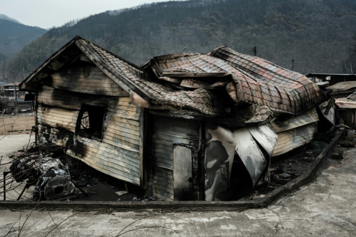 A home in Andong which was burnt down