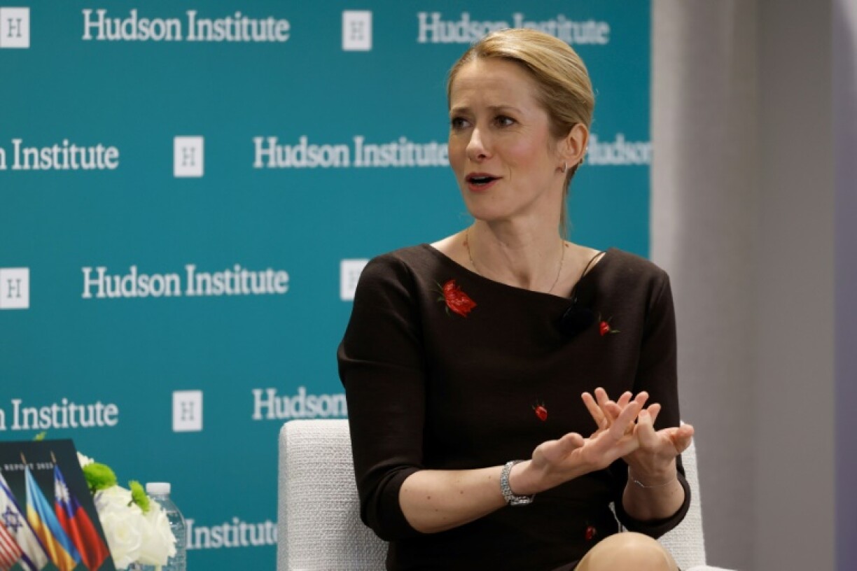 Kaja Kallas, the European Union’s high representative for foreign affairs, speaks at the Hudson Institute in Washington
