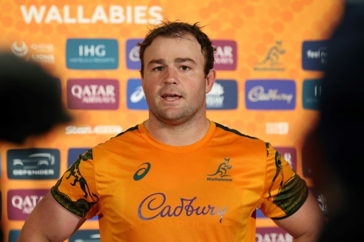 Wallabies captain Harry Wilson speaks during a press conference in Sydney
