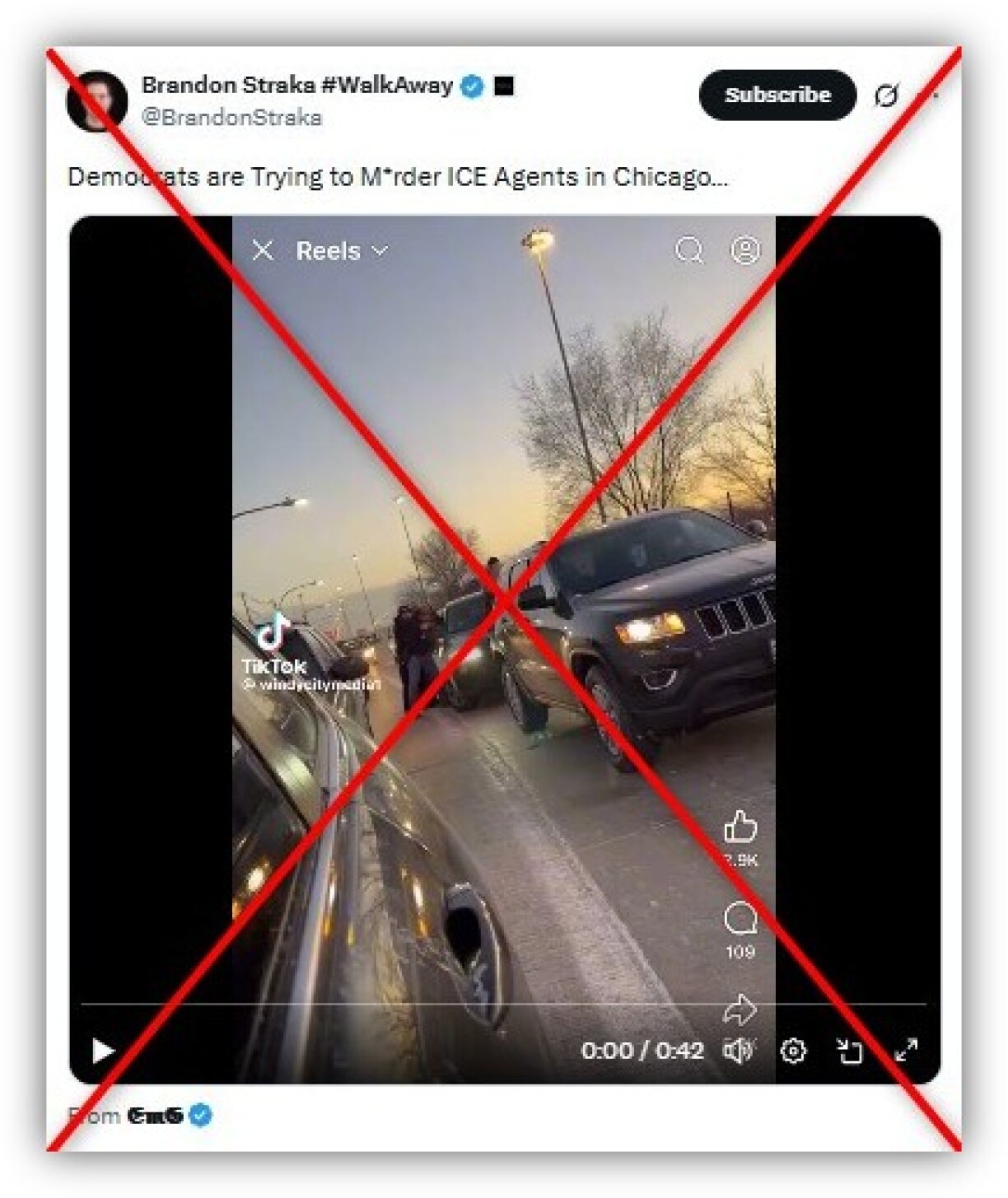 Screenshot from X taken February 10, 2026