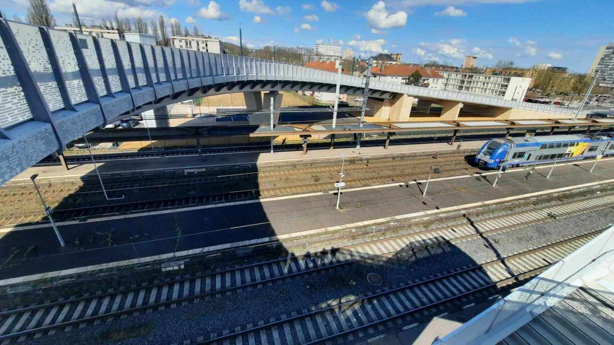 The new Alcide de Gasperi bridge will allow direct BRT access to the Thionville station from Yutz and Basse-Ham.