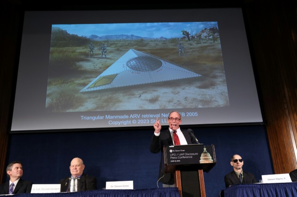 A press conference in Washington discusses supposed alien activity -- an increasingly common topic in the US capital