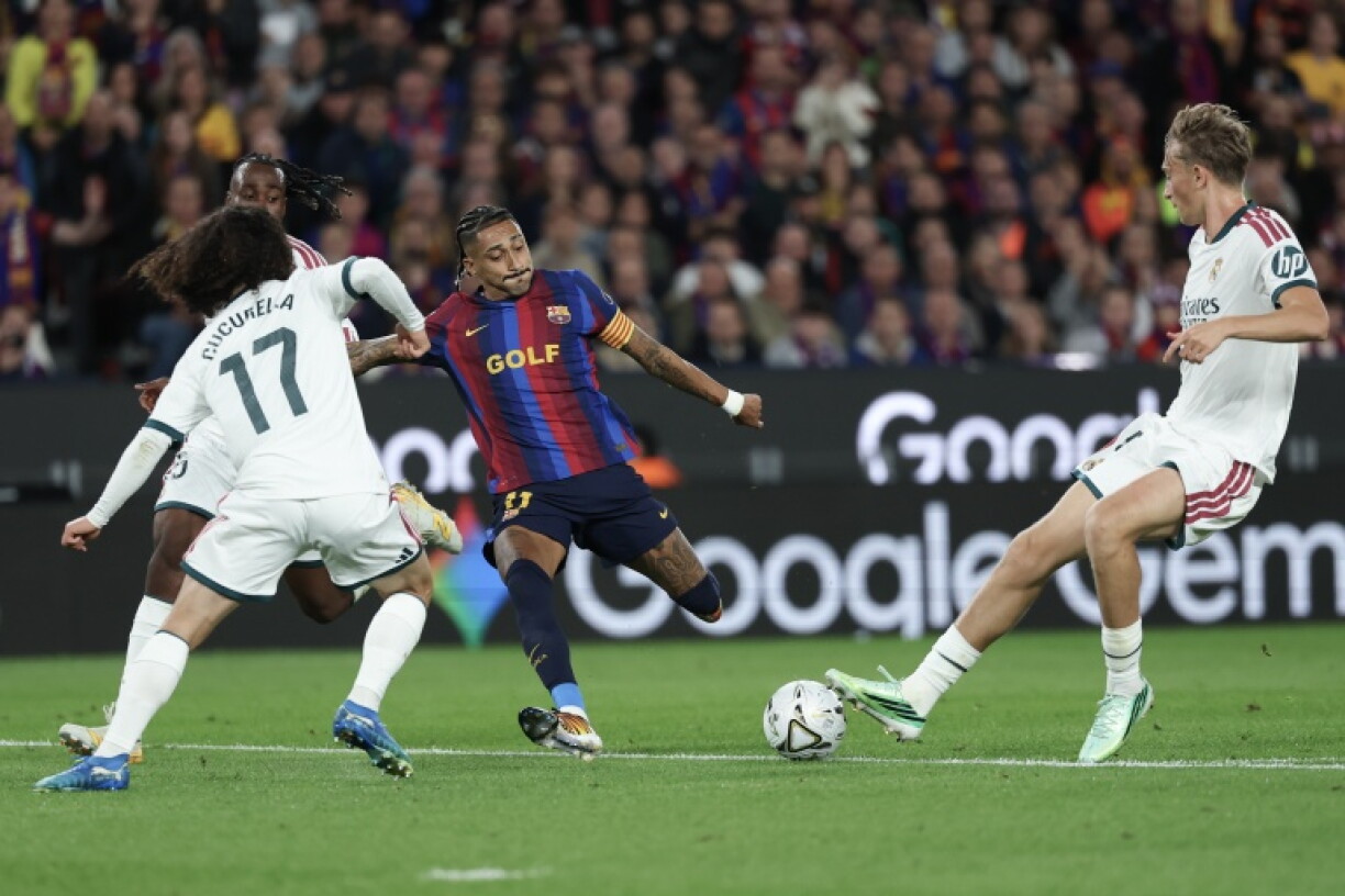 Le Barcelonais Raphinha, buteur lors du Clasico contre le Real Madrid au Camp Nou le 25 octobre 2026