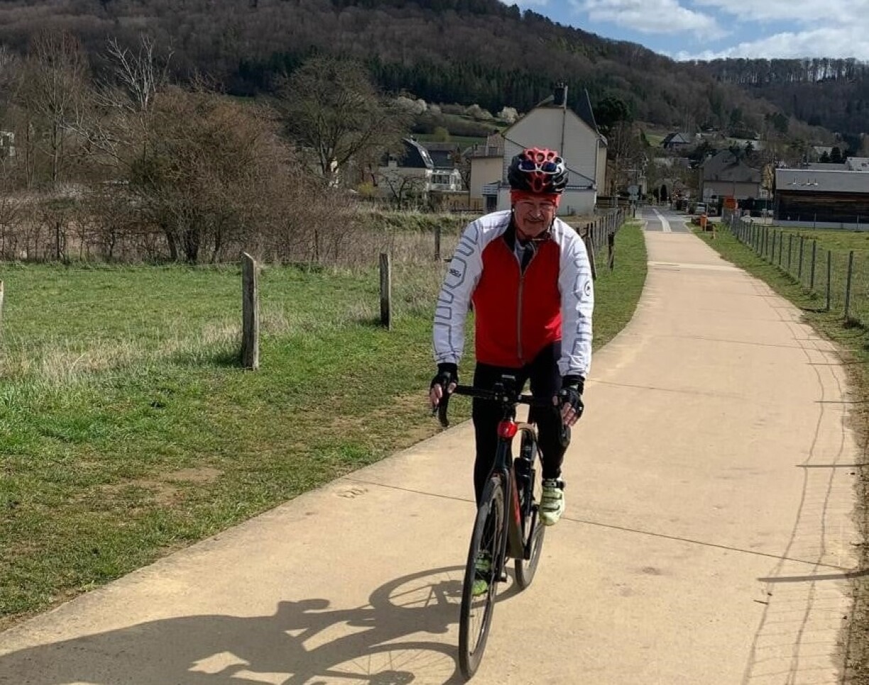 The minister went for a bike ride the following day (Picture from Facebook Page)