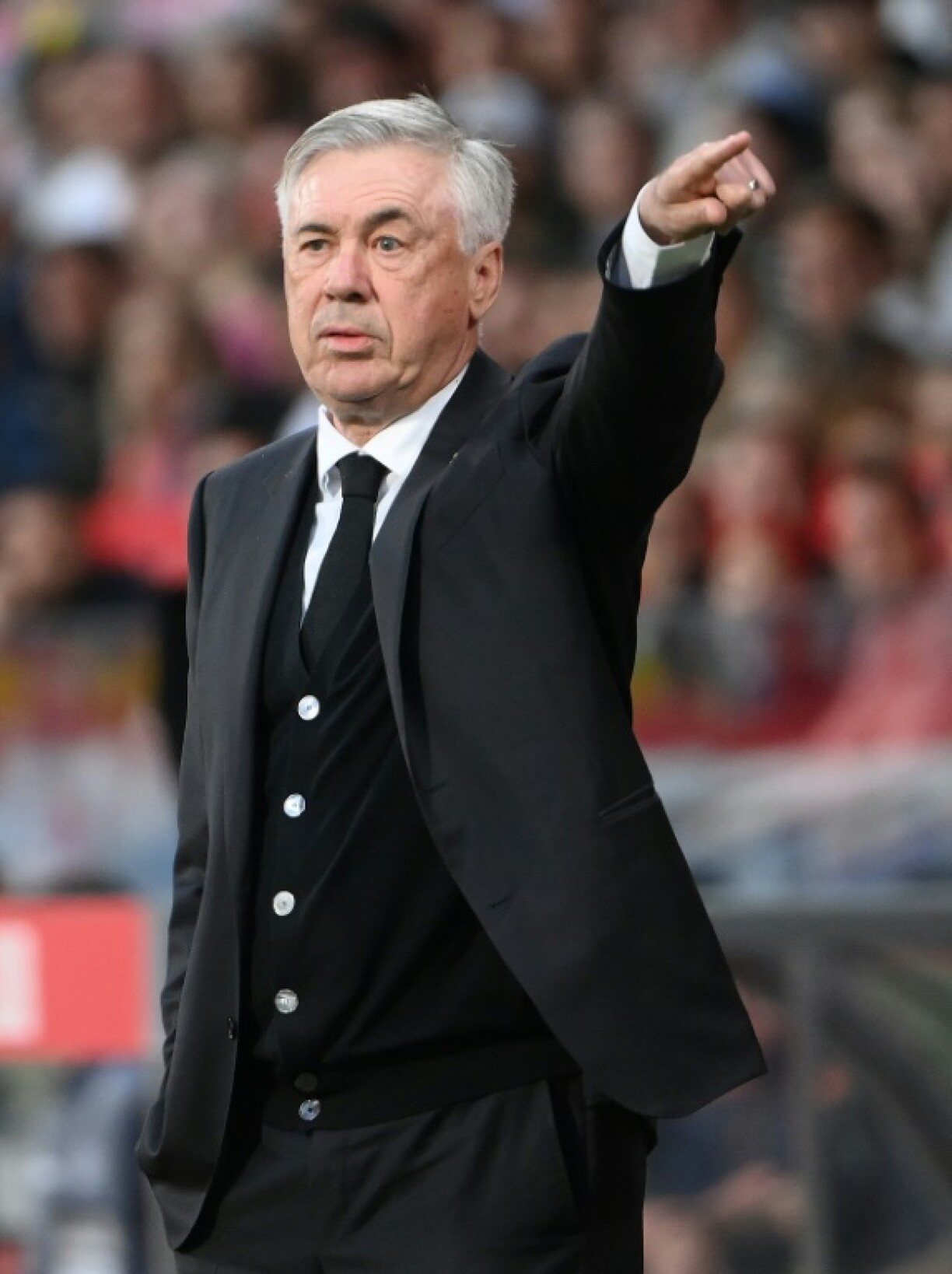 L'entraîneur du Real Madrid Carlo Ancelotti, à Gérone le 25 avril 2023