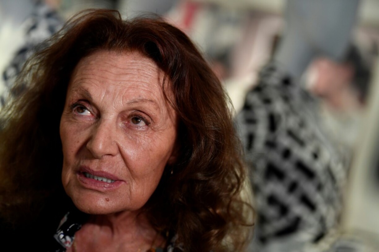 La créatrice de mode Diane von Furstenberg au Musée Mode et Dentelle, le 20 avril 2023 à Bruxelles