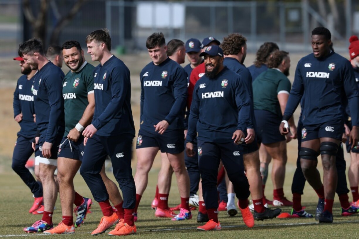 British and Irish Lions train in Canberra ahead of the tour match against Super Rugby side ACT Brumbies