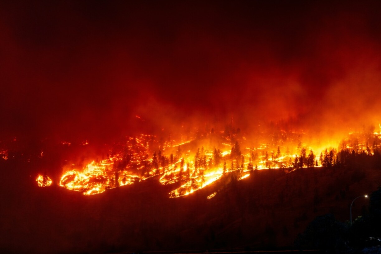 The McDougall Creek wildfire burns in British Columbia, Canada was one of several blazes serious blazes in 2023, Canada's worst wildfire season on record