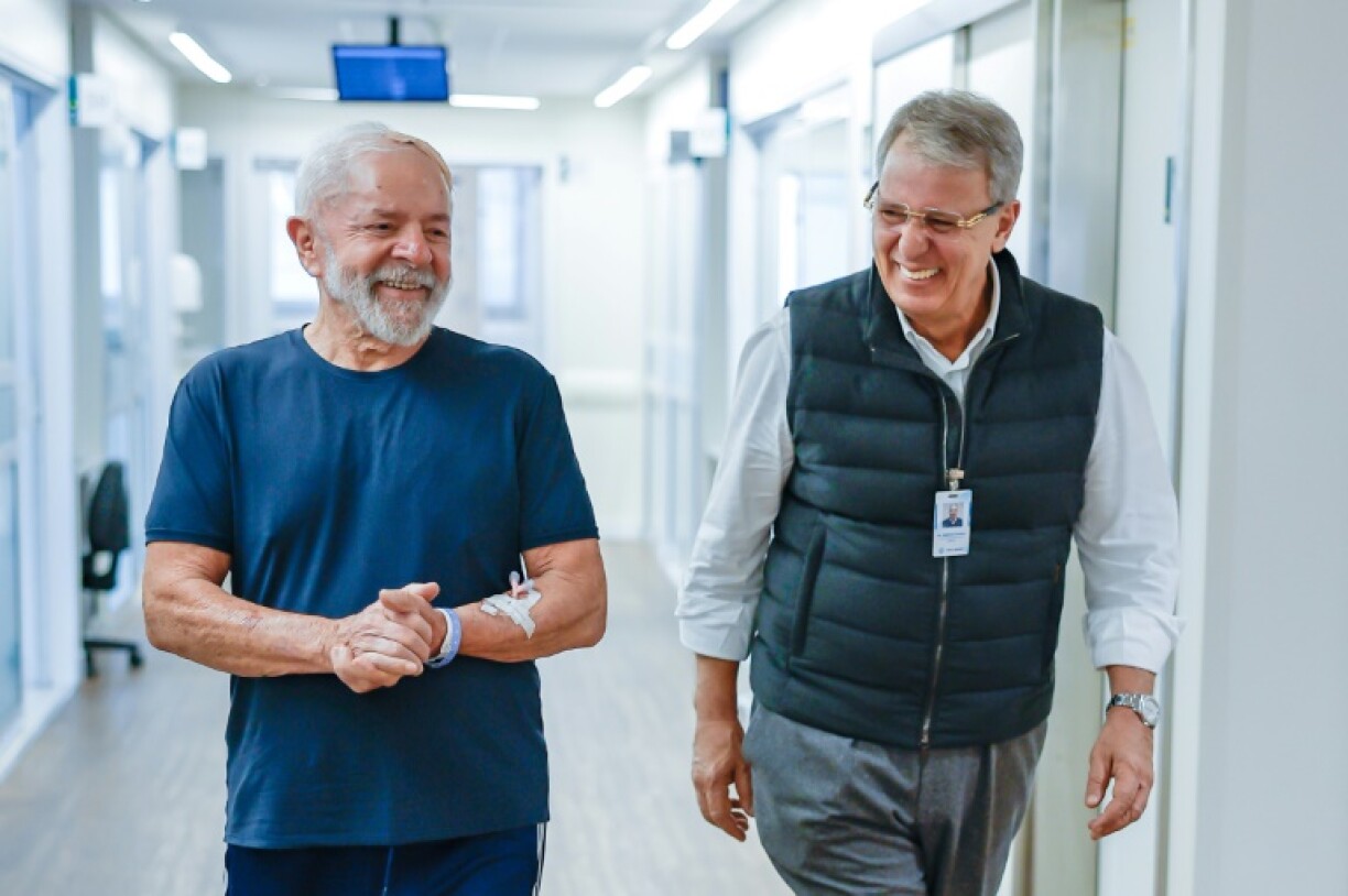 In the video posted on Lula's social media, the Brazilian president is seen walking unassisted, with a bandage on his head where the surgery happened