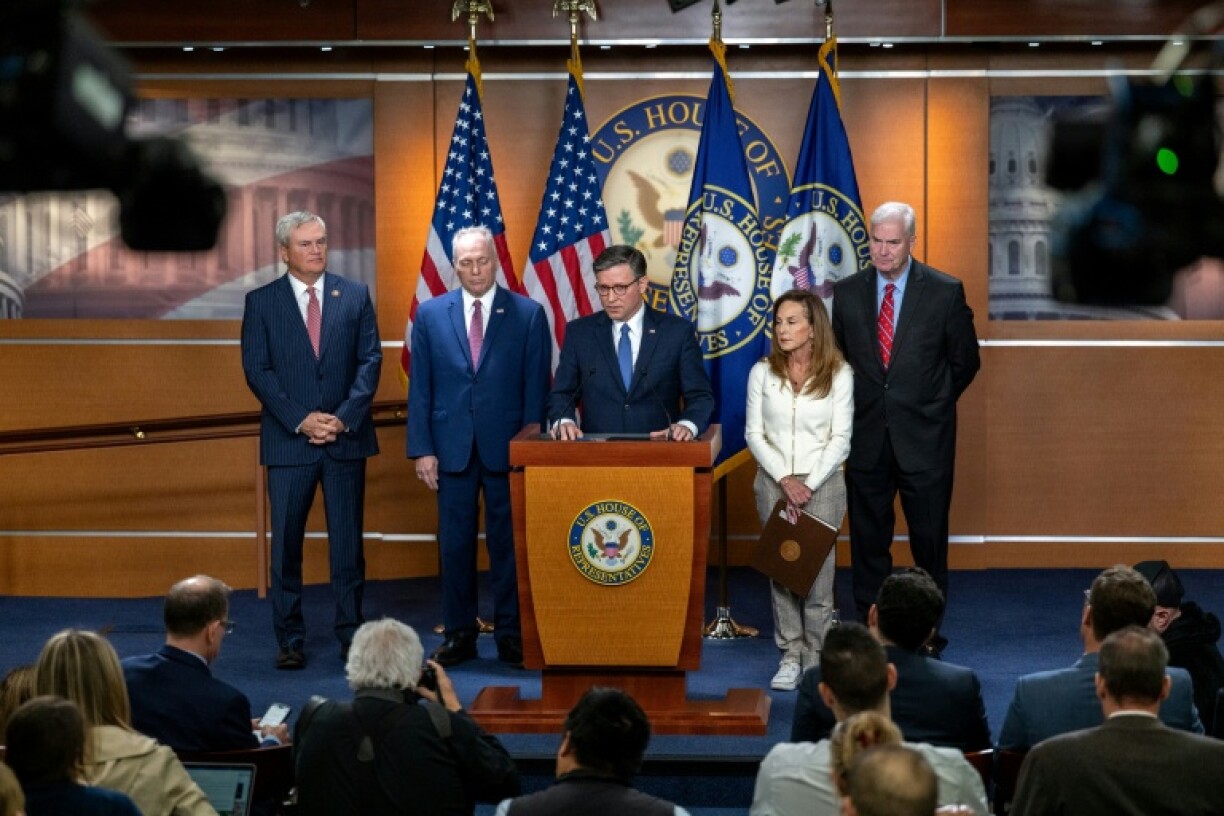 US Speaker of the House Mike Johnson called Democrats' blockade on efforts to reopen the government 'shameful'