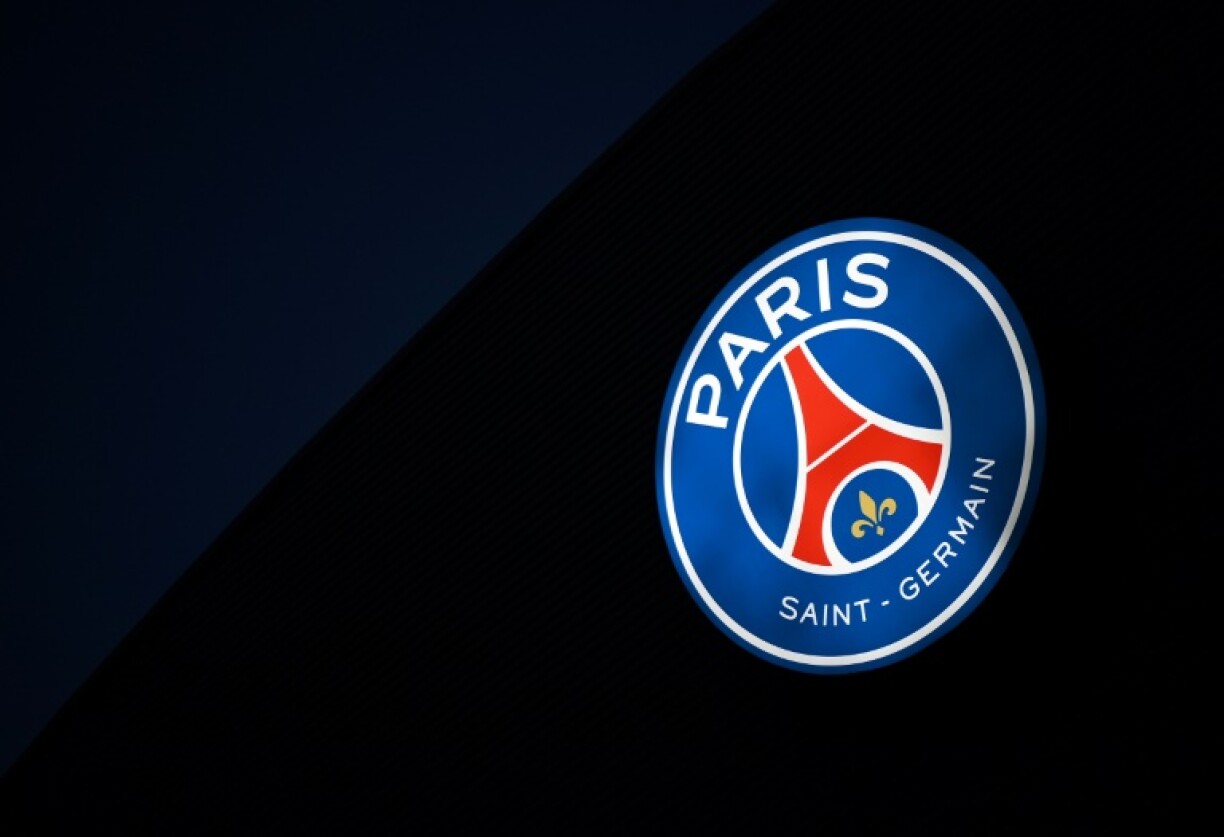 Le logo du Paris SG sur l'écran géant du Parc des Princes.