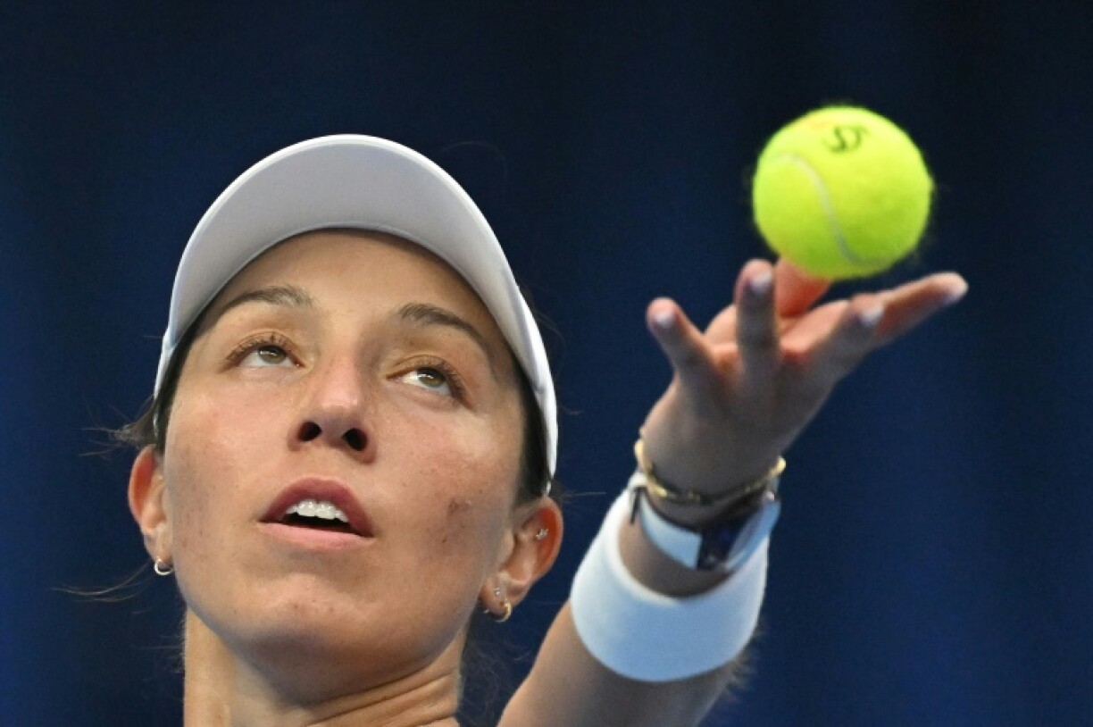 Jessica Pegula serves at the China Open in Beijing in September