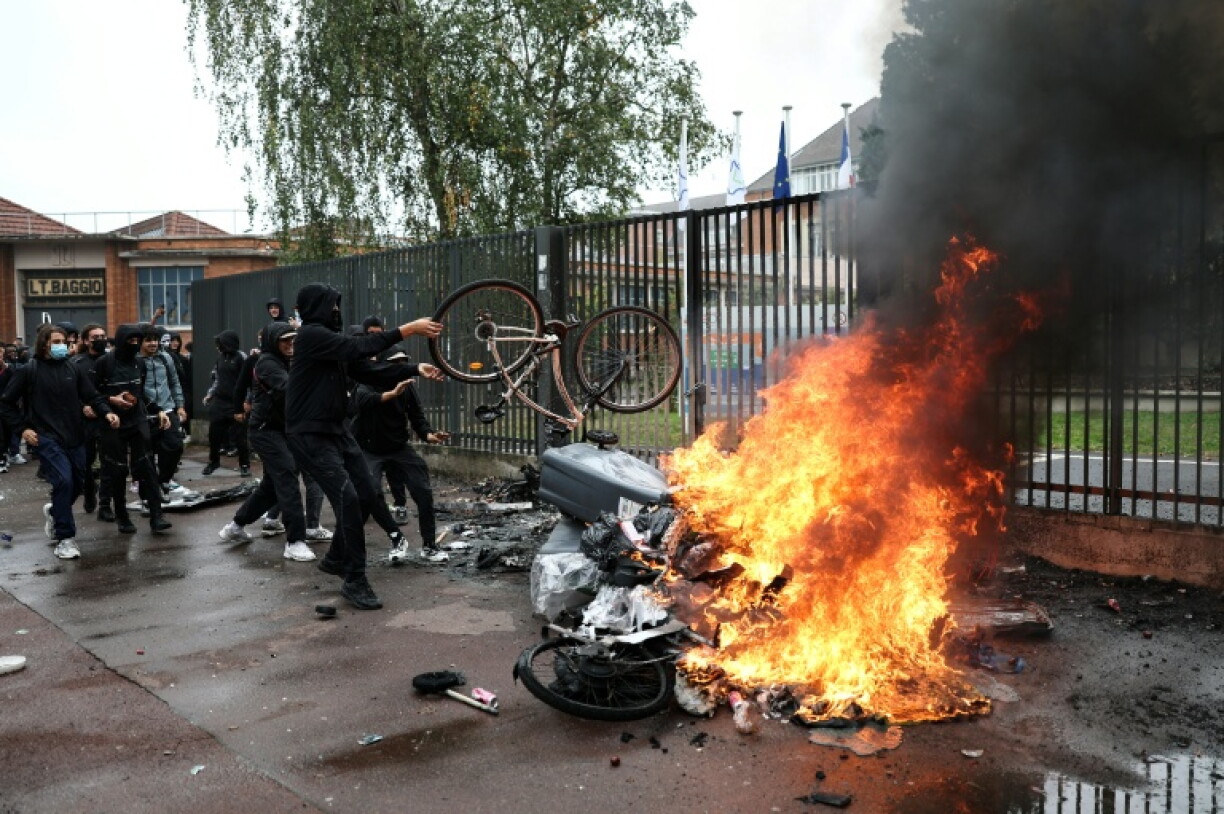 The hard left has hailed the protests