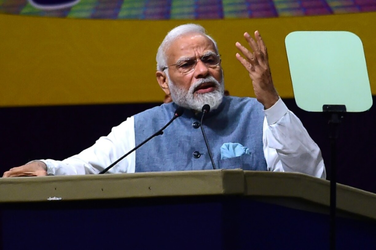 Le Premier ministre inidien Narendra Modi à Gandhinagar, le 28 juillet 2023